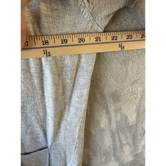 Madewell Cardigan Sweater Women's S Open Front Gray Pockets Lightweight Cotton - Picture 5 of 6